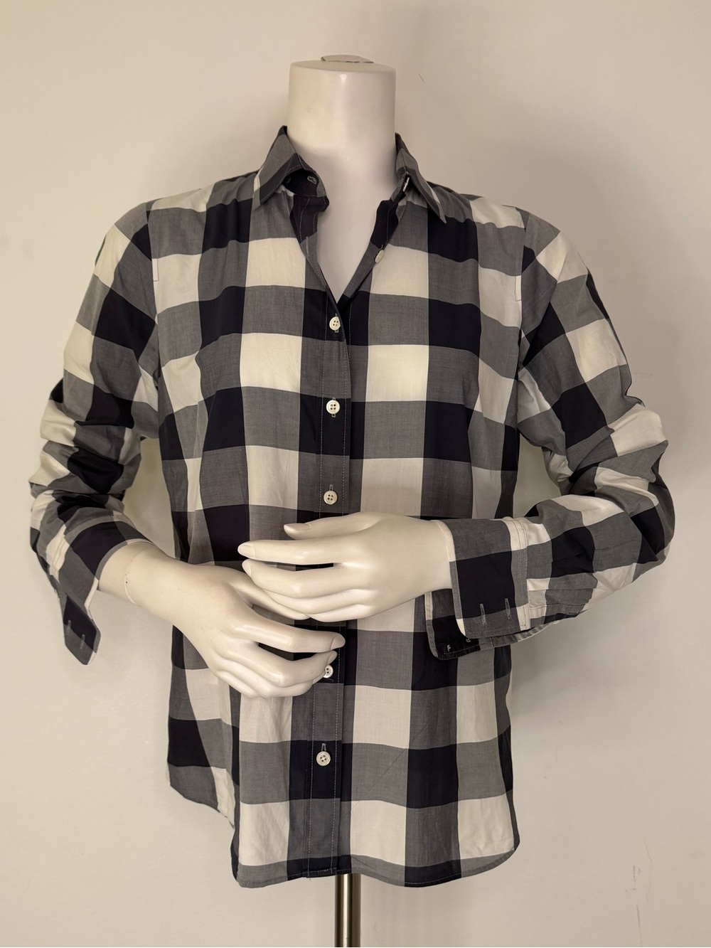 J. Crew Black Check Button-Down Shirt